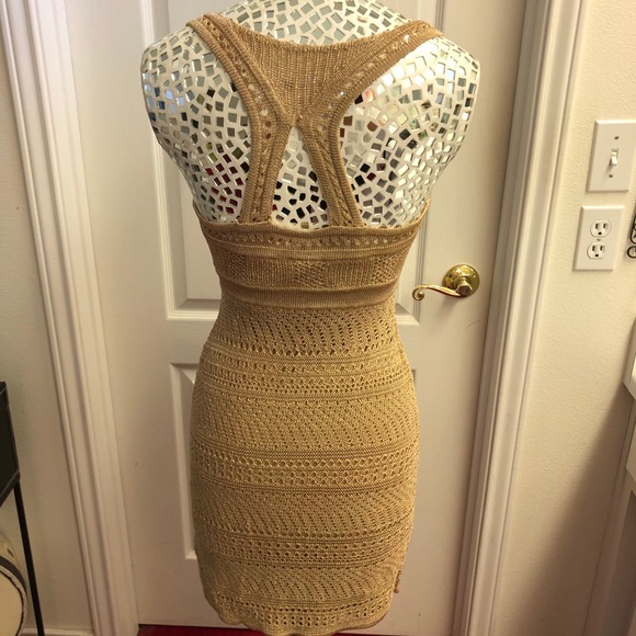 Guess Sultry Crochet Gold Dress - Picture 6 of 10